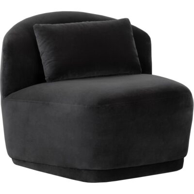 Soraya Swivel Armless Chair - Shadow Grey