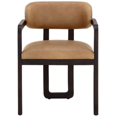 Alternative view of Madrone Dining Armchair - Brown - Ludlow Sesame Leather
