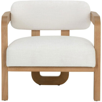 Alternative view of Madrone Lounge Chair - Rustic Oak - Heather Ivory Tweed