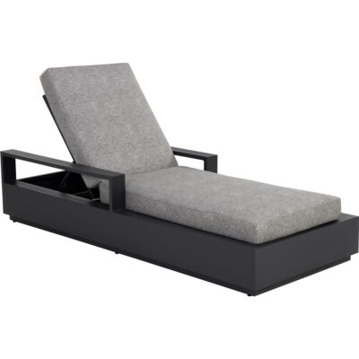 Tavira Lounger - Charcoal - Lanikai Salt And Pepper