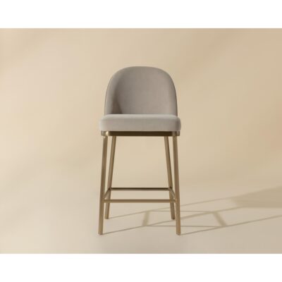 Alternative view of Lavania Counter Stool - Meg Taupe / Porcini Taupe