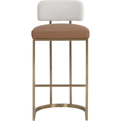 Alternative view of Larissa Barstool - Napa Cognac / Rhea Light Barley