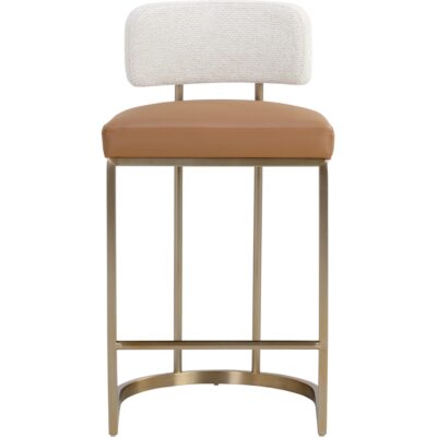 Alternative view of Larissa Counter Stool - Napa Cognac / Rhea Light Barley