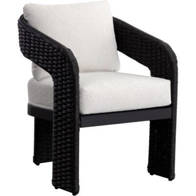 Pylos Dining Armchair - Black / Louis Cream