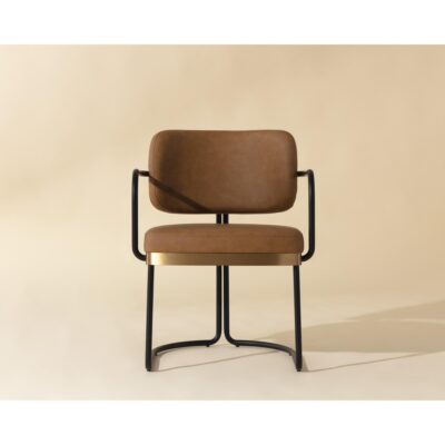 Alternative view of Jalen Dining Armchair - Milliken Cognac