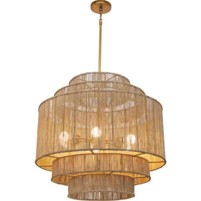 Alternative view of Alyssa Chandelier - Natural Jute