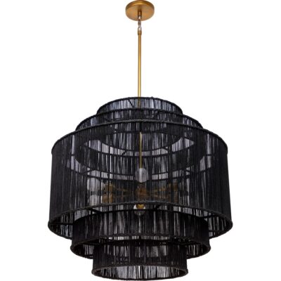 Alyssa Chandelier - Black Jute