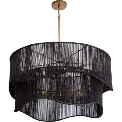 Rhine Chandelier - Black Jute
