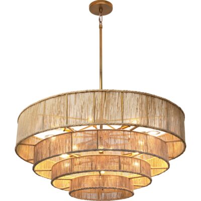 Alternative view of Lumina Chandelier - Natural Jute