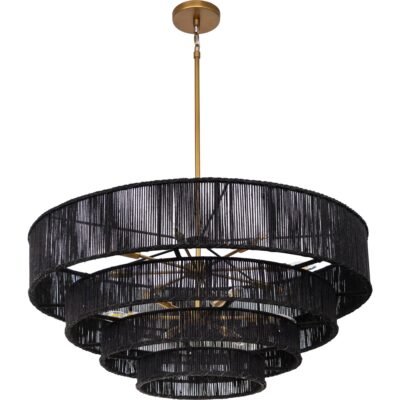 Lumina Chandelier - Black Jute