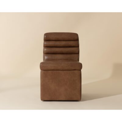 Alternative view of Norm Wheeled Dining Chair - Copley Cognac