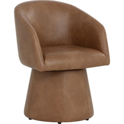 Etta Swivel Dining Armchair - Copley Cognac
