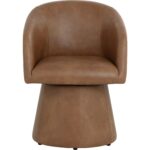 Etta Swivel Dining Armchair - Copley Cognac - Image 2