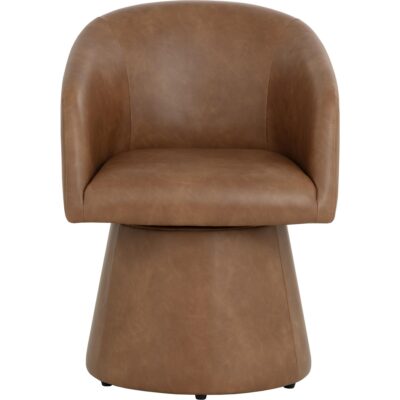 Alternative view of Etta Swivel Dining Armchair - Copley Cognac