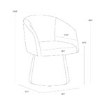 Etta Swivel Dining Armchair - Copley Cognac - Image 6