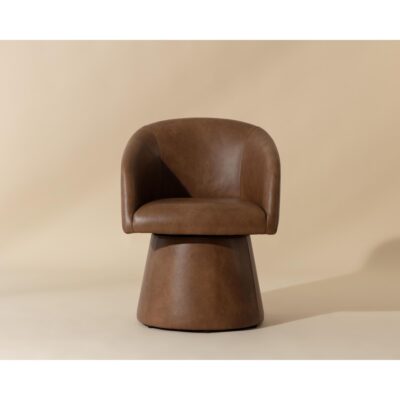 Alternative view of Etta Swivel Dining Armchair - Copley Cognac