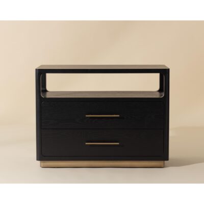 Alternative view of Danette Nightstand - Black