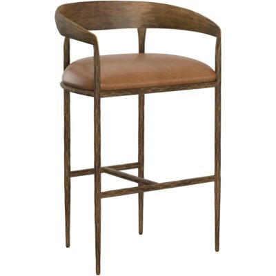 Zanatta Barstool - Tan Leather