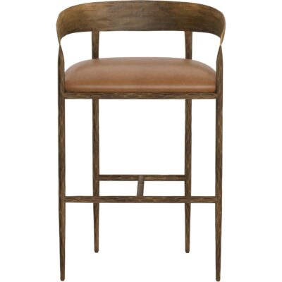 Alternative view of Zanatta Barstool - Tan Leather