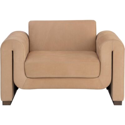 Alternative view of Romer Armchair - Distressed Brown - Nubuck Tan Leather