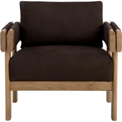 Alternative view of Carmichael Lounge Chair - Nubuck Cocoa Leather