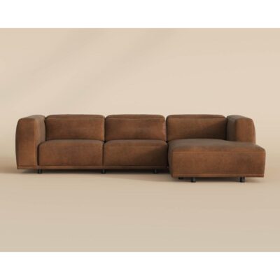 Alternative view of Beau Sofa Chaise - Raf - Lucia Tobacco Leather