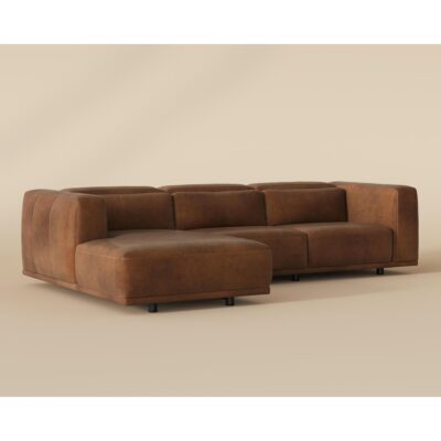 Beau Sofa Chaise - Laf - Lucia Tobacco Leather