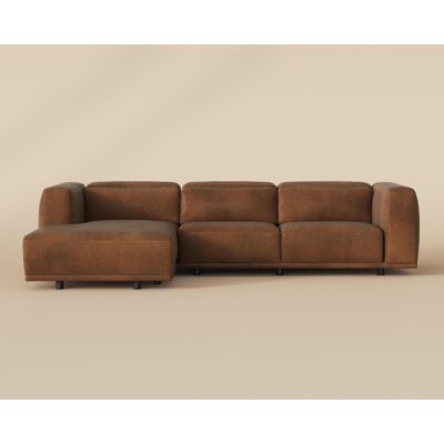 Alternative view of Beau Sofa Chaise - Laf - Lucia Tobacco Leather