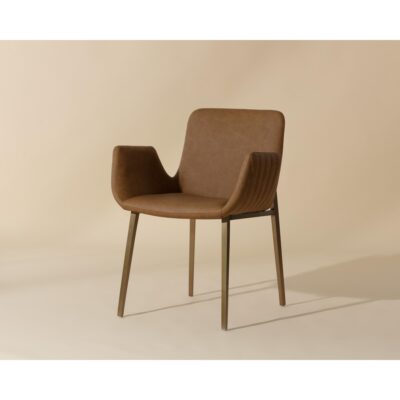 Lucano Dining Armchair - Milliken Cognac