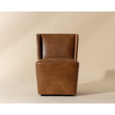 Alternative view of Amita Wheeled Dining Chair - Tobacco Tan