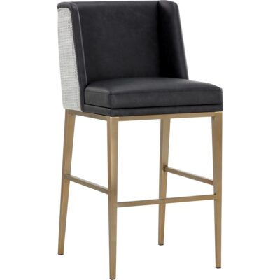 Joplin Barstool - Cantina Black / Vera White Pepper