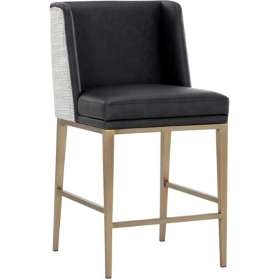 Joplin Counter Stool - Cantina Black / Vera White Pepper