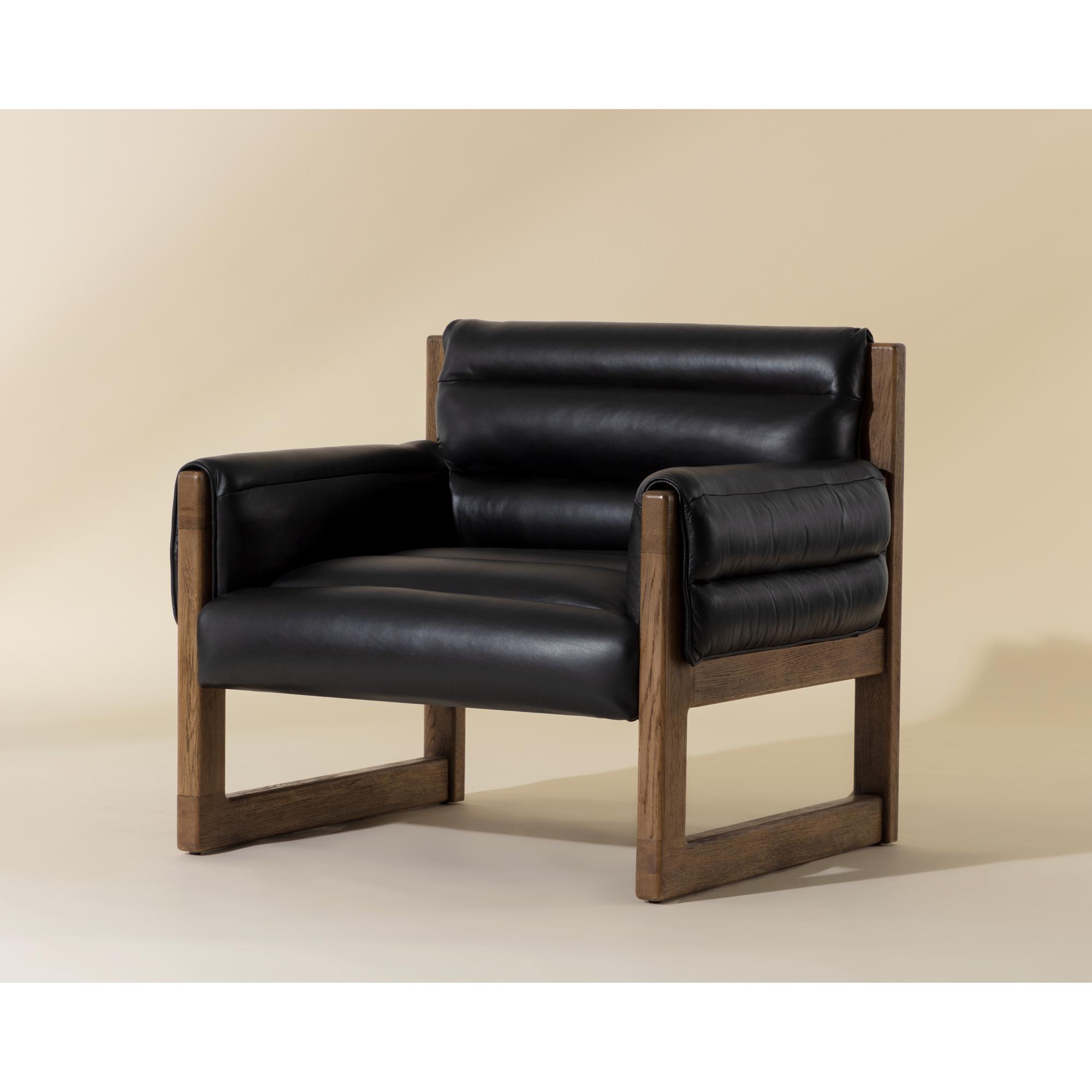 Ferguson Lounge Chair - Vintage Black Night Leather