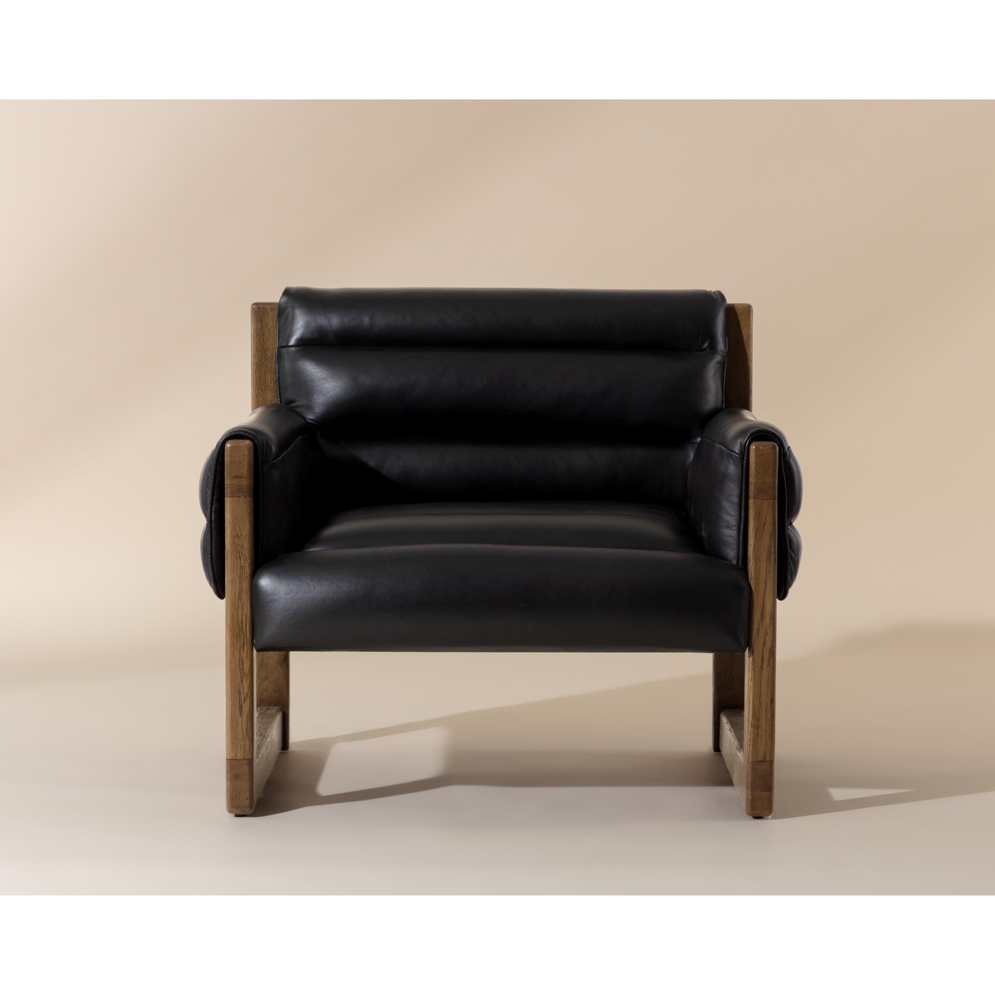 Ferguson Lounge Chair - Vintage Black Night Leather - Image 2