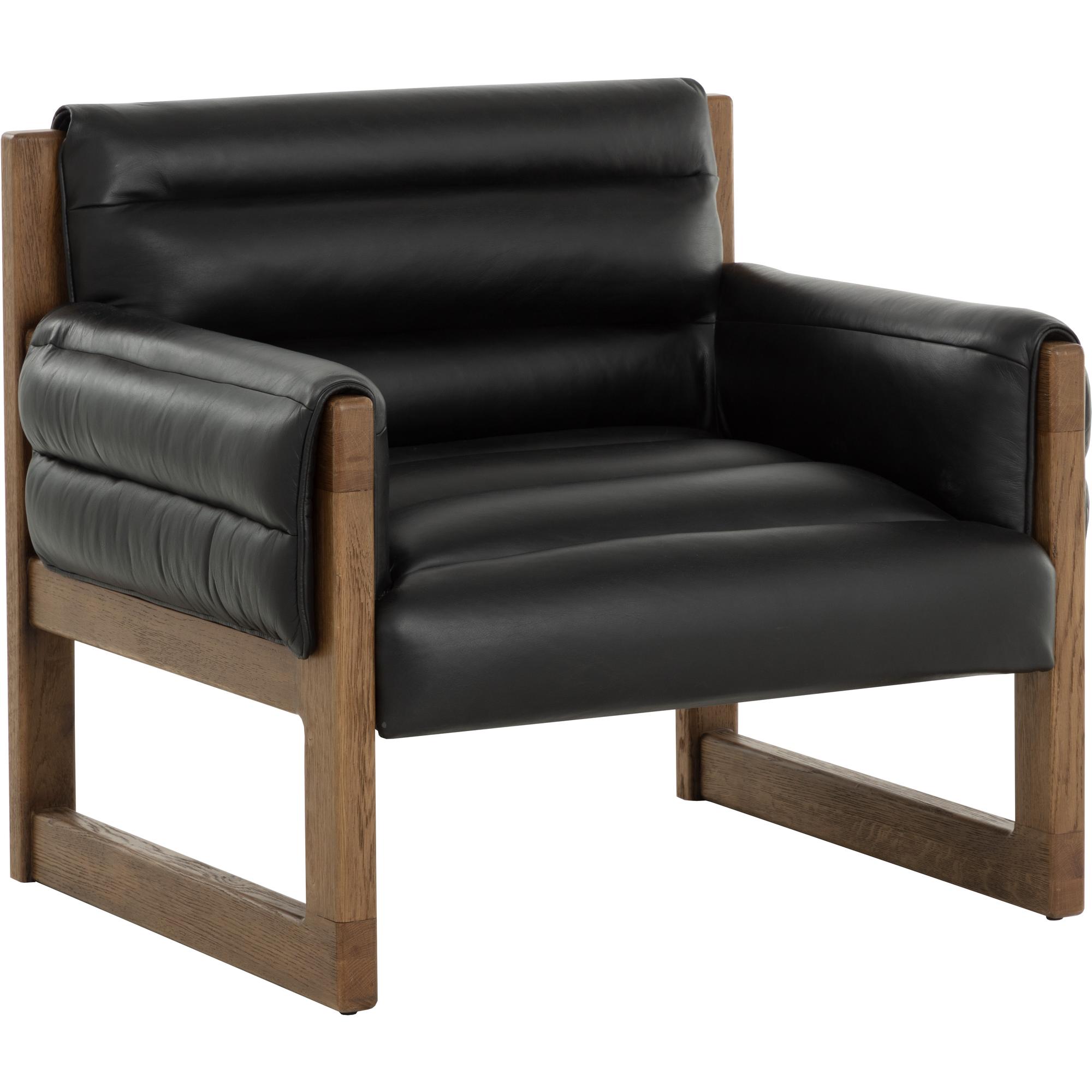 Ferguson Lounge Chair - Vintage Black Night Leather - Image 4