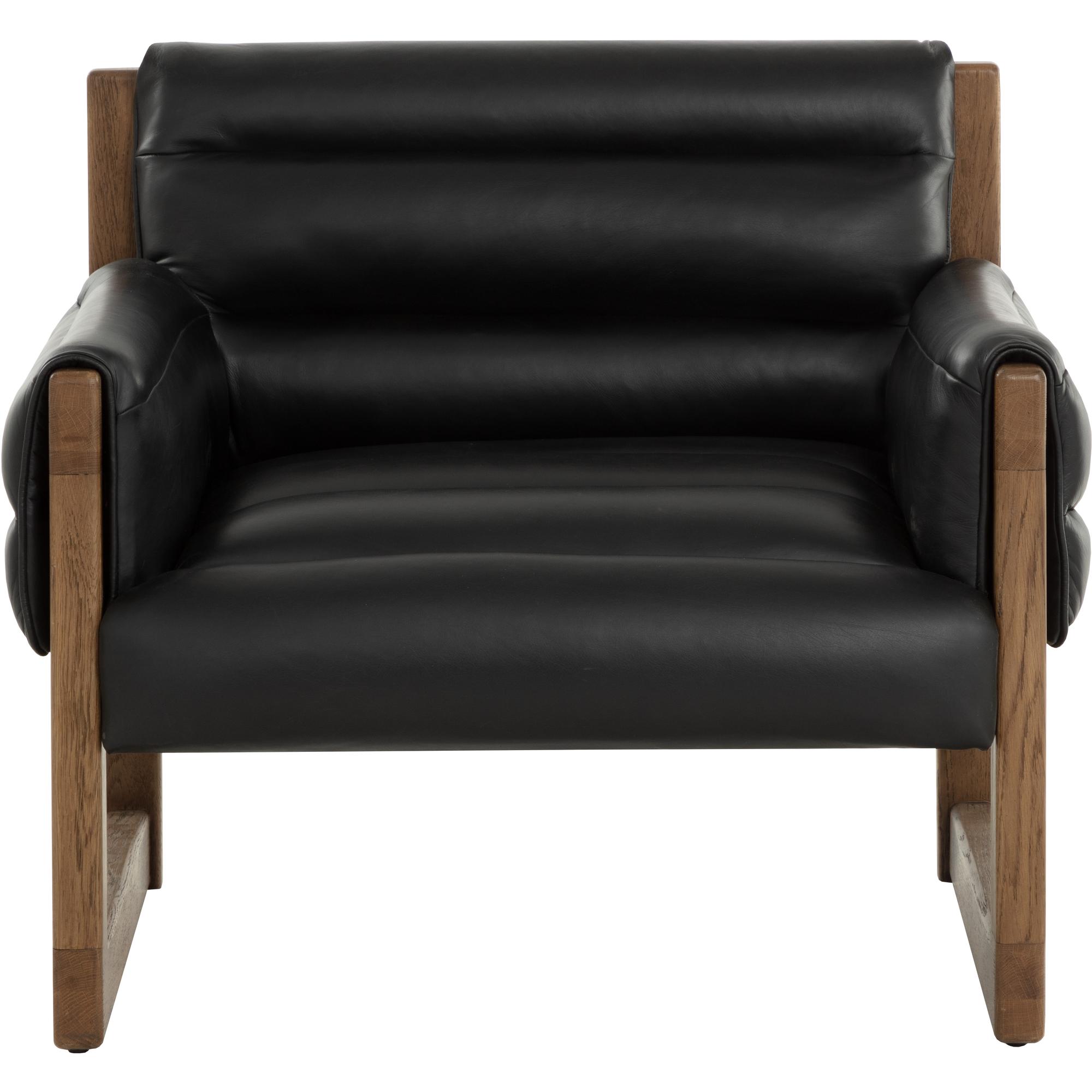 Ferguson Lounge Chair - Vintage Black Night Leather - Image 5