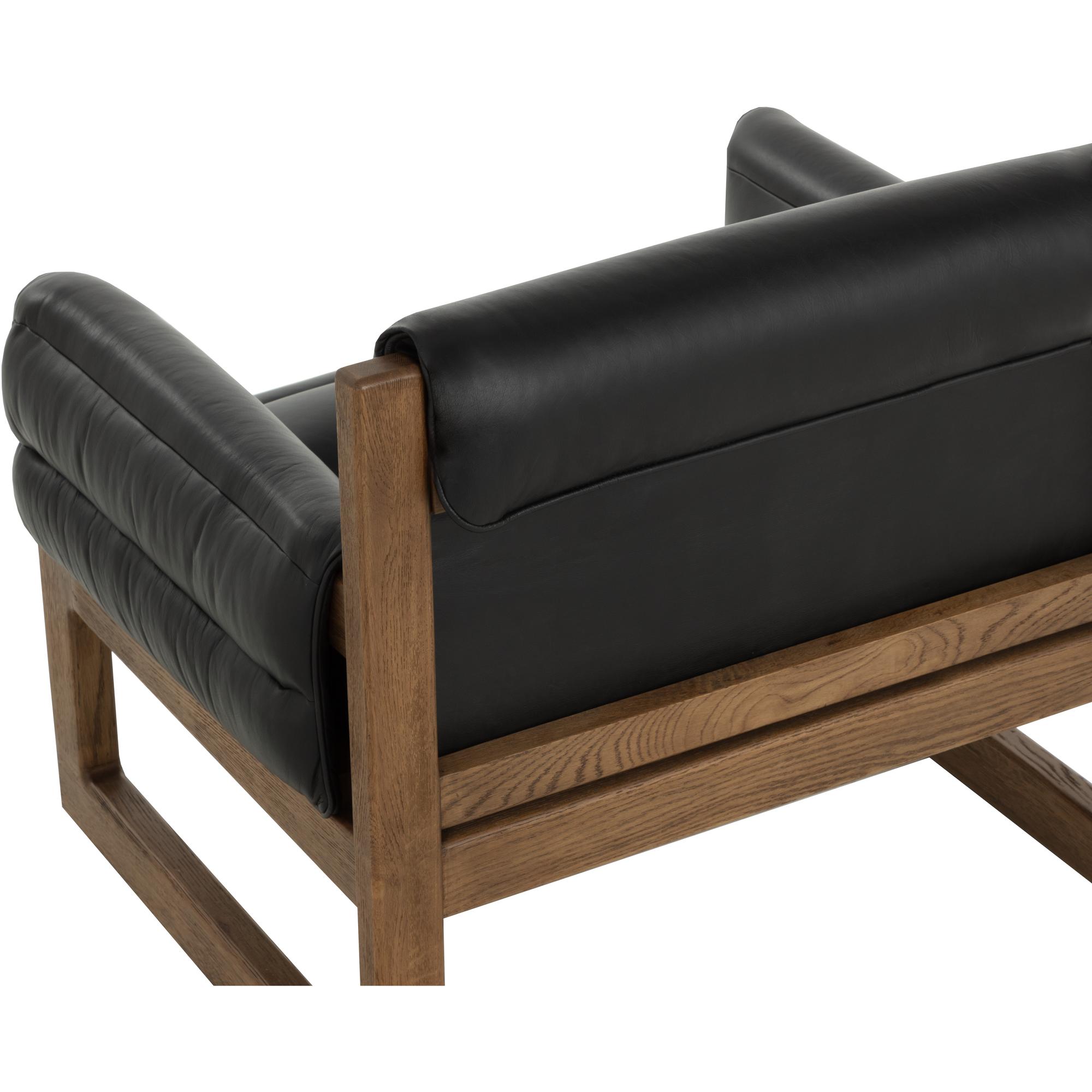 Ferguson Lounge Chair - Vintage Black Night Leather - Image 8