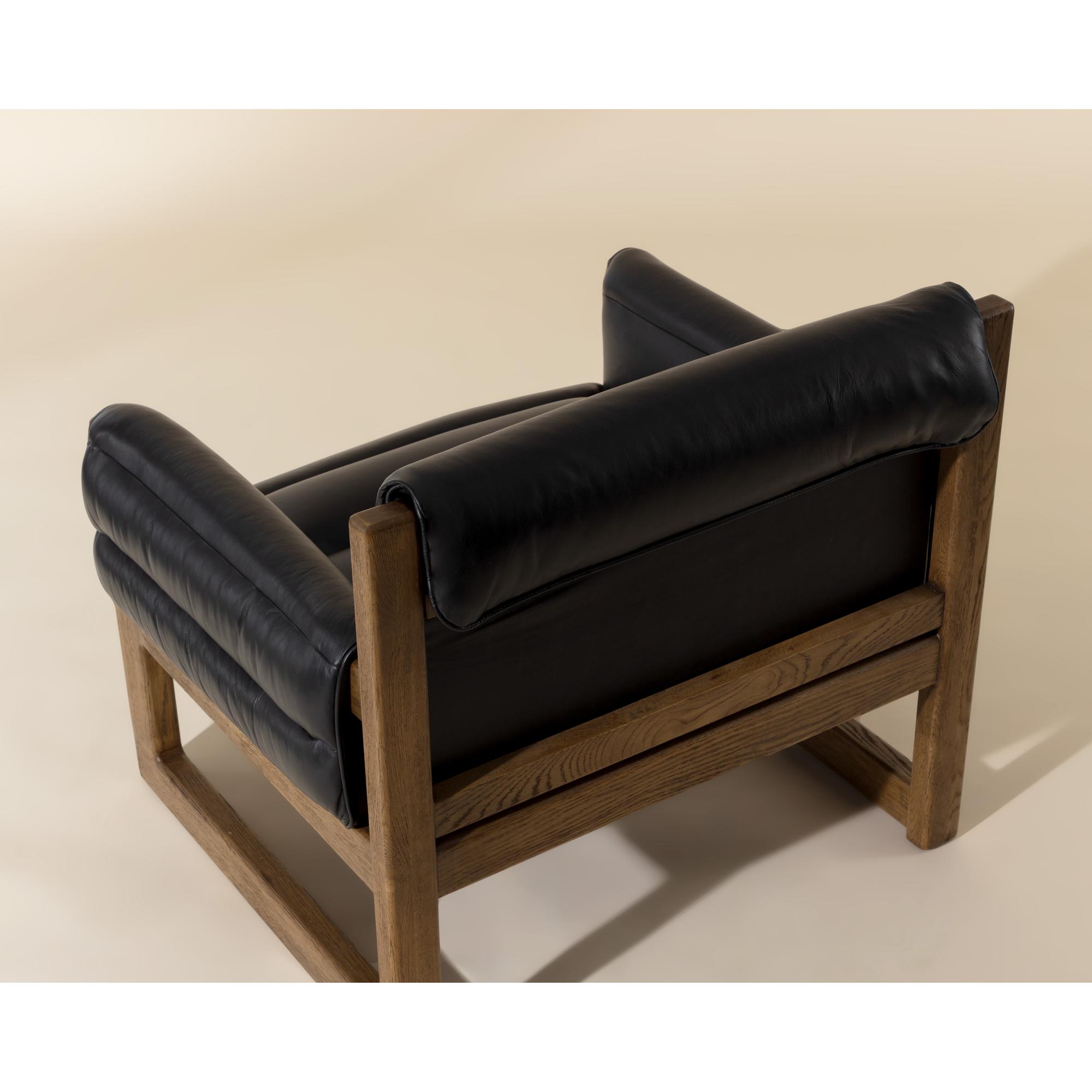 Ferguson Lounge Chair - Vintage Black Night Leather - Image 3