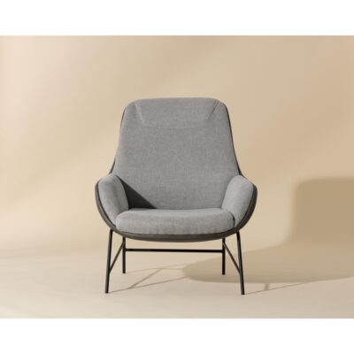 Alternative view of Lucier Lounge Chair - Belfast Heather Grey / Bravo Ash
