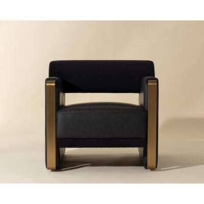 Alternative view of Edgar Lounge Chair - Bravo Black / Abbington Black