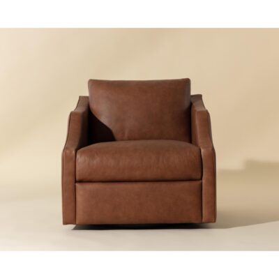 Alternative view of Orwell Swivel Lounge Chair - Cognac Leather