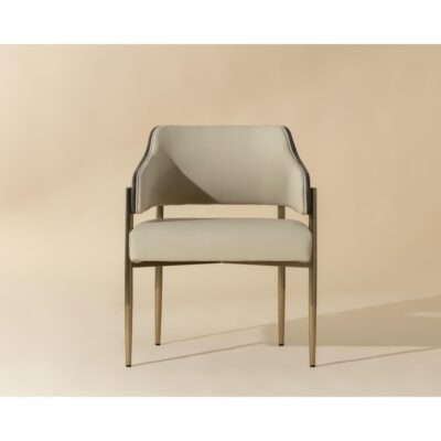 Alternative view of Tova Dining Armchair - Dillon Cream / Bravo Ash