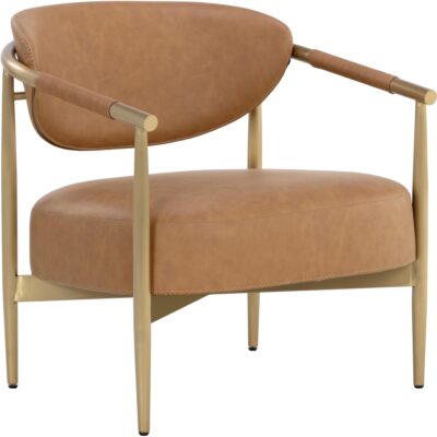 Heloise Lounge Chair - Milliken Cognac
