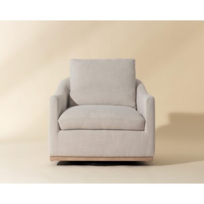 Alternative view of Corbin Swivel Lounge Chair - Effie Linen