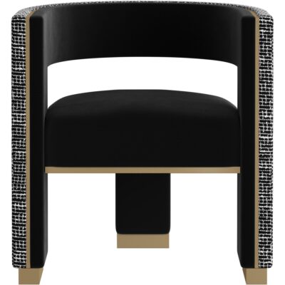 Alternative view of Adamina Dining Armchair - Abbington Black / Hobbes Night
