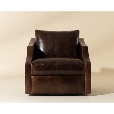 Alternative view of Orwell Swivel Lounge Chair - Chocolate Leather