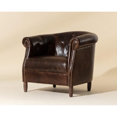 Marjorie Lounge Chair - Chocolate Leather