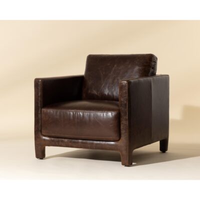 Rodney Lounge Chair - Chocolate Leather