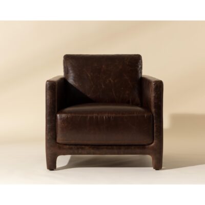 Alternative view of Rodney Lounge Chair - Chocolate Leather