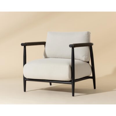 Muros Lounge Chair - Black - Palazzo Cream